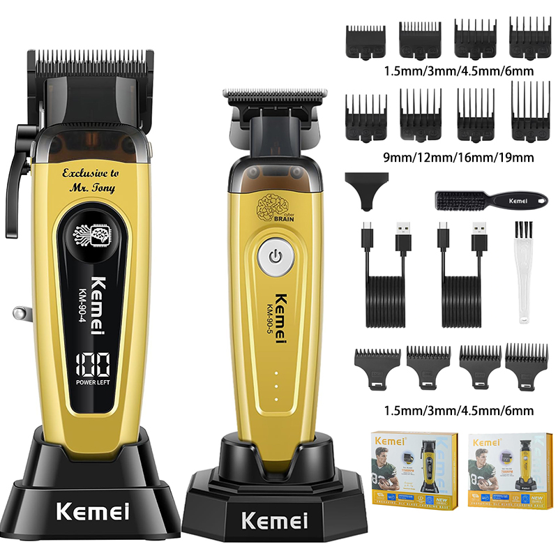 Beard Trimmer Cordless - Tondeuse à cheveux KEMEI pour hommes,