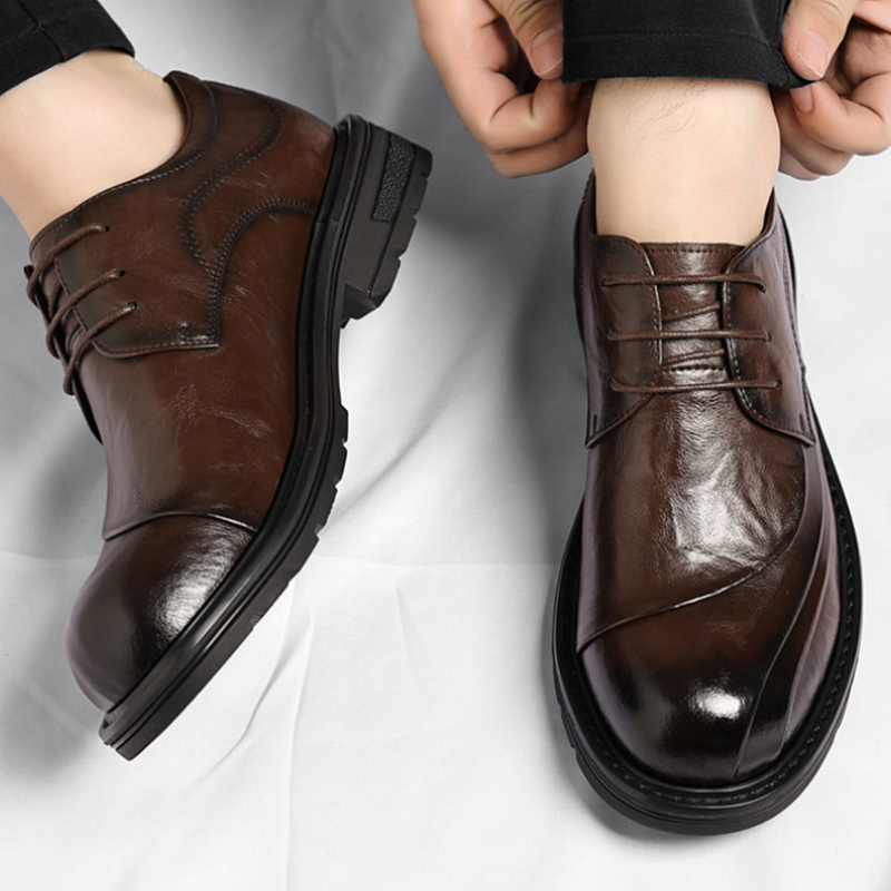 Men'S Grooming Daily - Chaussures habillées en cuir véritable brun