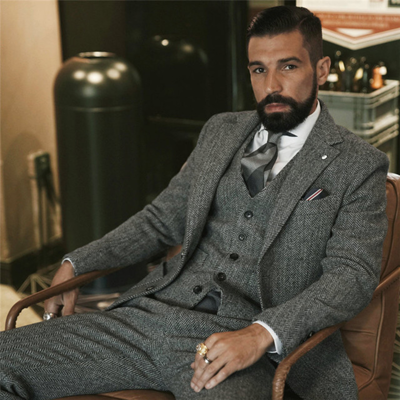 Men'S Grooming Daily - Costume d'hiver en Tweed de laine