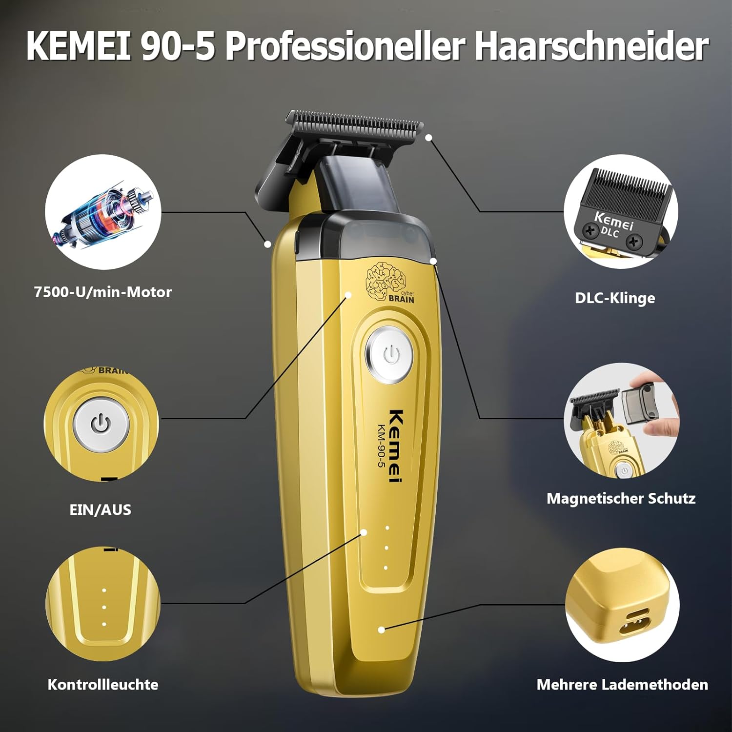 Tondeuse à cheveux KEMEI pour  - Beard Trimmer Cordless avis et prix