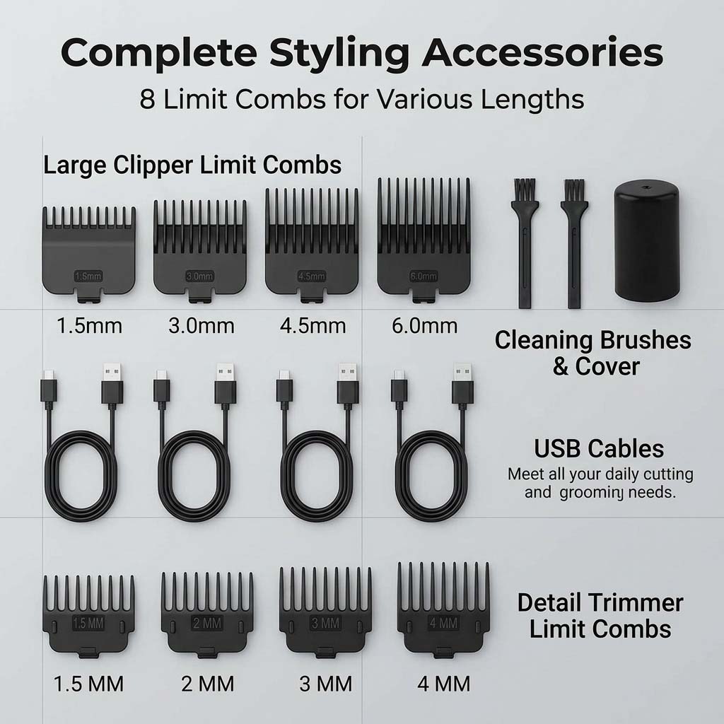 Kit de tondeuse à cheveux 4 en - Beard Trimmer Cordless avis et prix